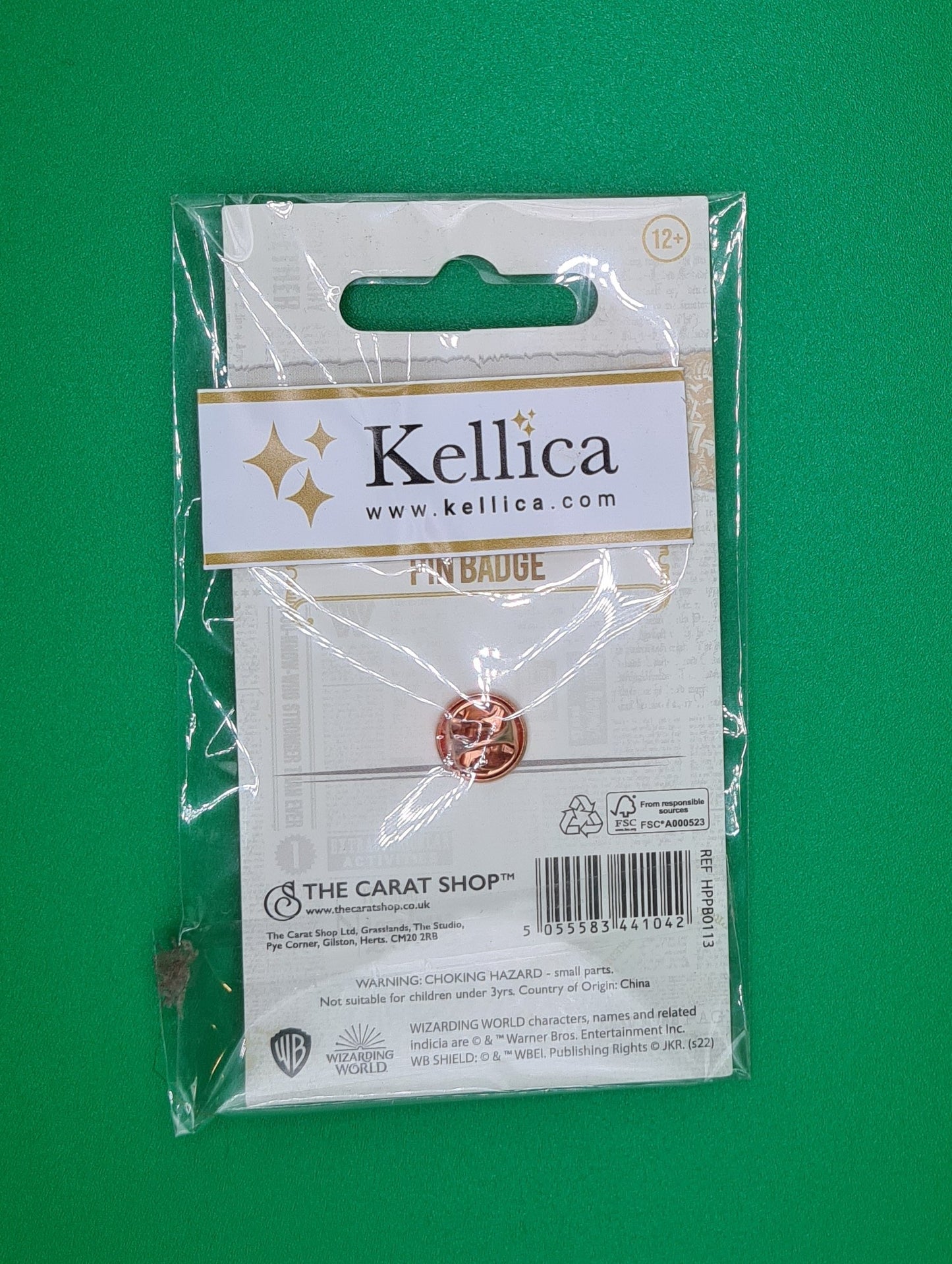 Harry Potter Fawkes The Phoenix Pin Badge - Rose Gold