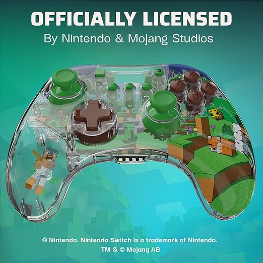 PDP Nintendo Switch REALMz - Switch Wireless Controller - MINECRAFT FOREST