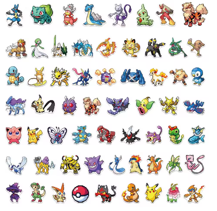 Pokémon Pixel Stickers - Random Packs
