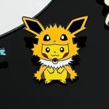 Pikachu Eevee Evolutions Costume Enamel Pin Badge