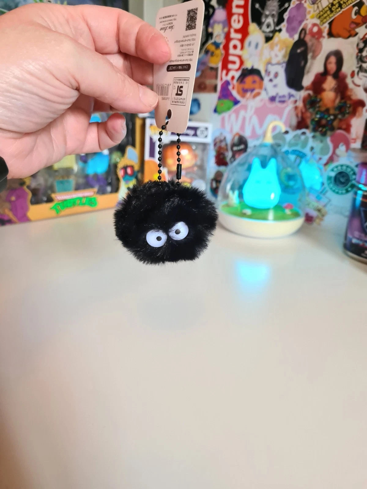 Spirited Away Soot Sprite Plush Keychain - Studio Ghibli - Brand New - Import