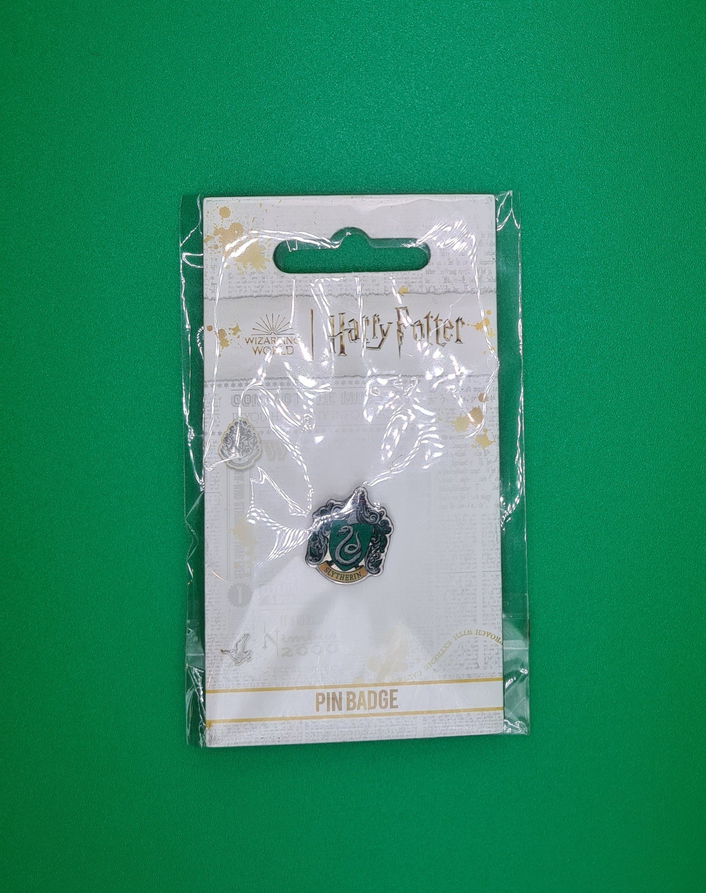 Harry Potter Slytherin Crest Pin Badge - Silver