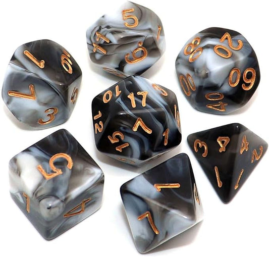 DND - Polyhedral Dice Set and Pouch for Dungeon and Dragons - Choose Your Colour