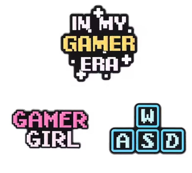 Pixel Gamer Enamel Pin Badges