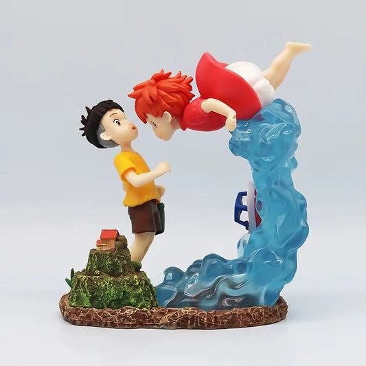 Studio Ghibli Ponyo - Ponyo and Sosuke Statue