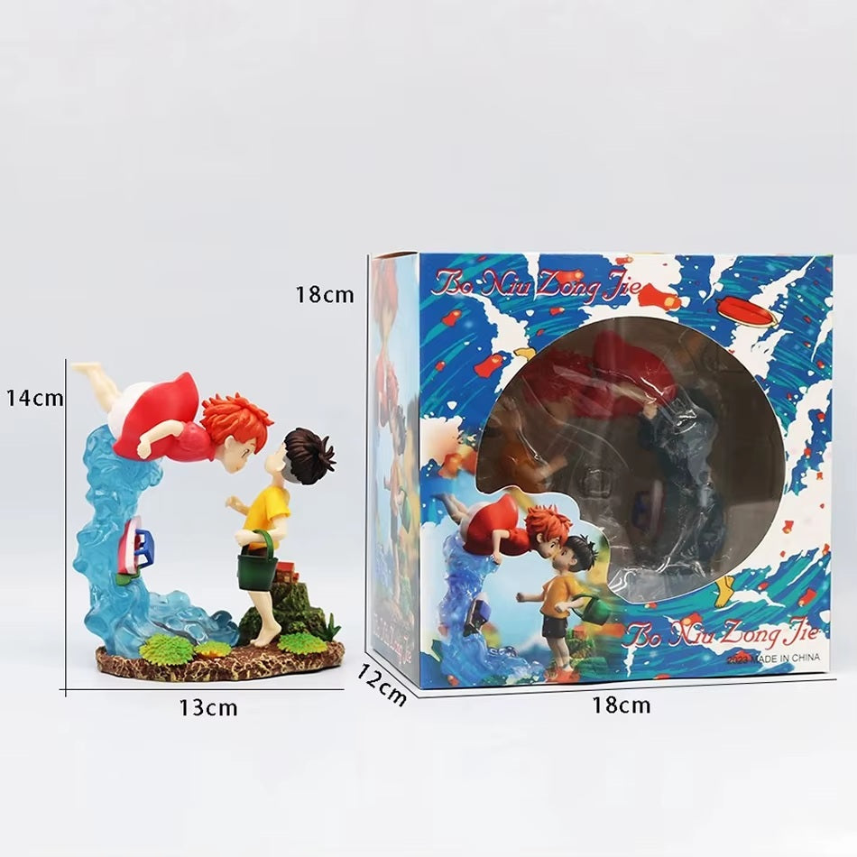 Studio Ghibli Ponyo - Ponyo and Sosuke Statue