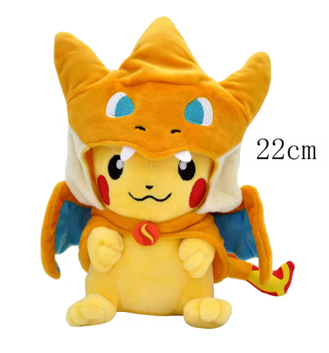 Pikachu Cosplay Charizard Soft Toy Plush