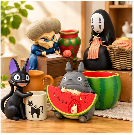 Studio Ghibli Pen Pots - Jiji, No Face, Yubaba