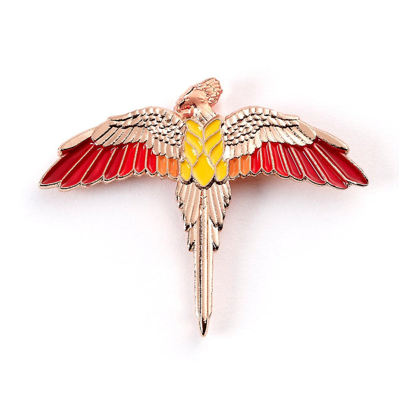 Harry Potter Fawkes The Phoenix Pin Badge - Rose Gold