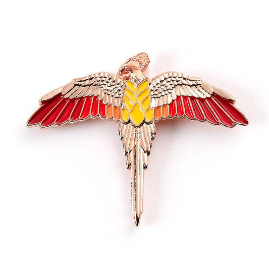 Harry Potter Fawkes The Phoenix Pin Badge - Rose Gold