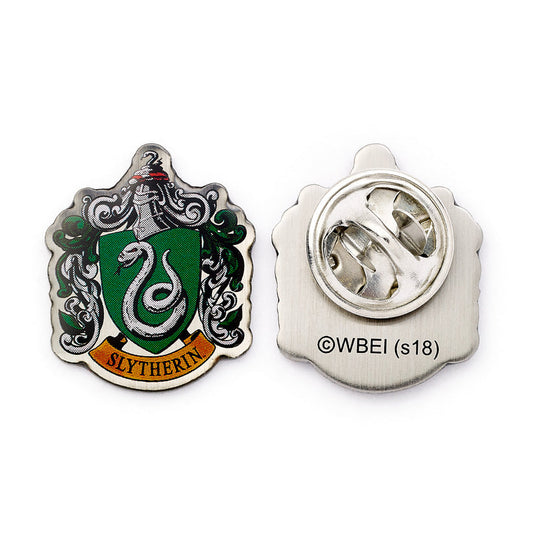 Harry Potter Slytherin Crest Pin Badge - Silver