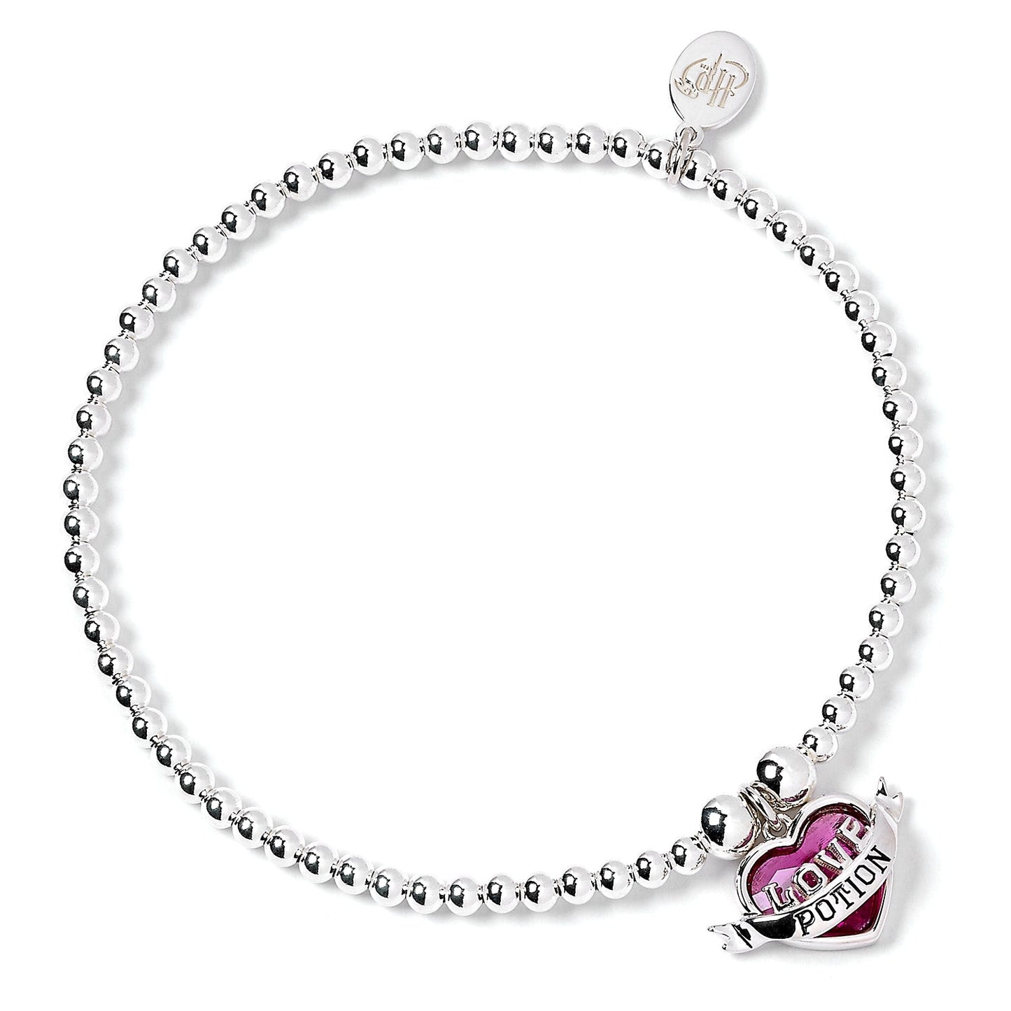 Official Harry Potter Sterling Silver Ball Bead Bracelet with Love Potion Charm
