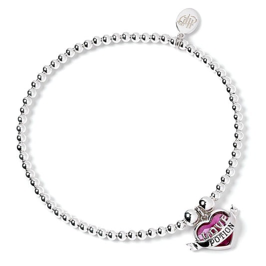 Official Harry Potter Sterling Silver Ball Bead Bracelet with Love Potion Charm