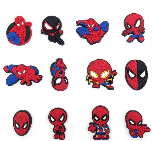 Pack of 12 Spiderman Shoe Charms