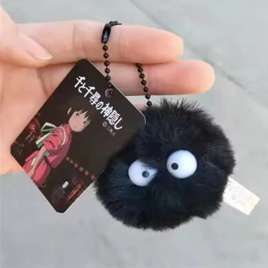 Spirited Away Soot Sprite Plush Keychain - Studio Ghibli - Brand New - Import