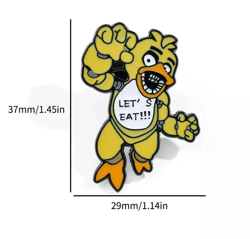 Five Nights at Freddy's Pins Badge - Chica Enamel Brooch Pin Badge