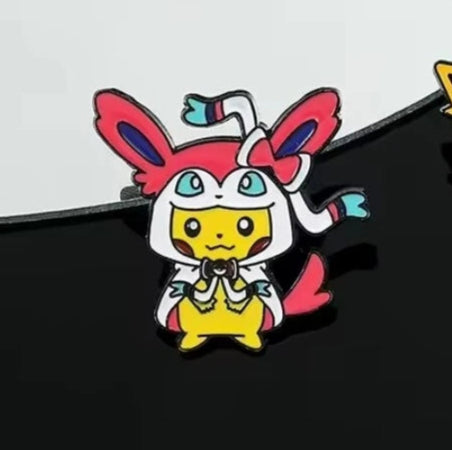 Pikachu Eevee Evolutions Costume Enamel Pin Badge