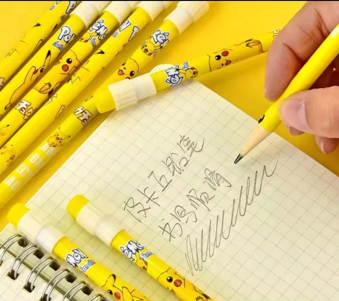 Pokemon Pencil Set 12 x HB - Pikachu Stationery Set