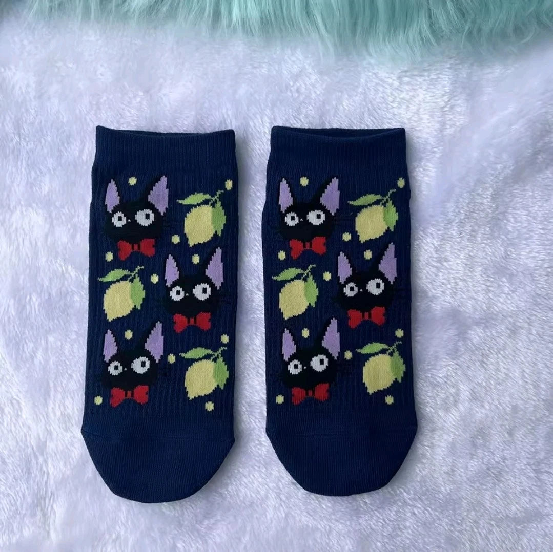 Studio Ghibli Socks - Kiki's Deliver Service - Jiji the Cat
